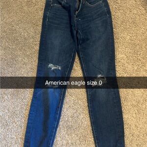 American Eagle Outfitters Women's Dark Blue Skinny Jeans